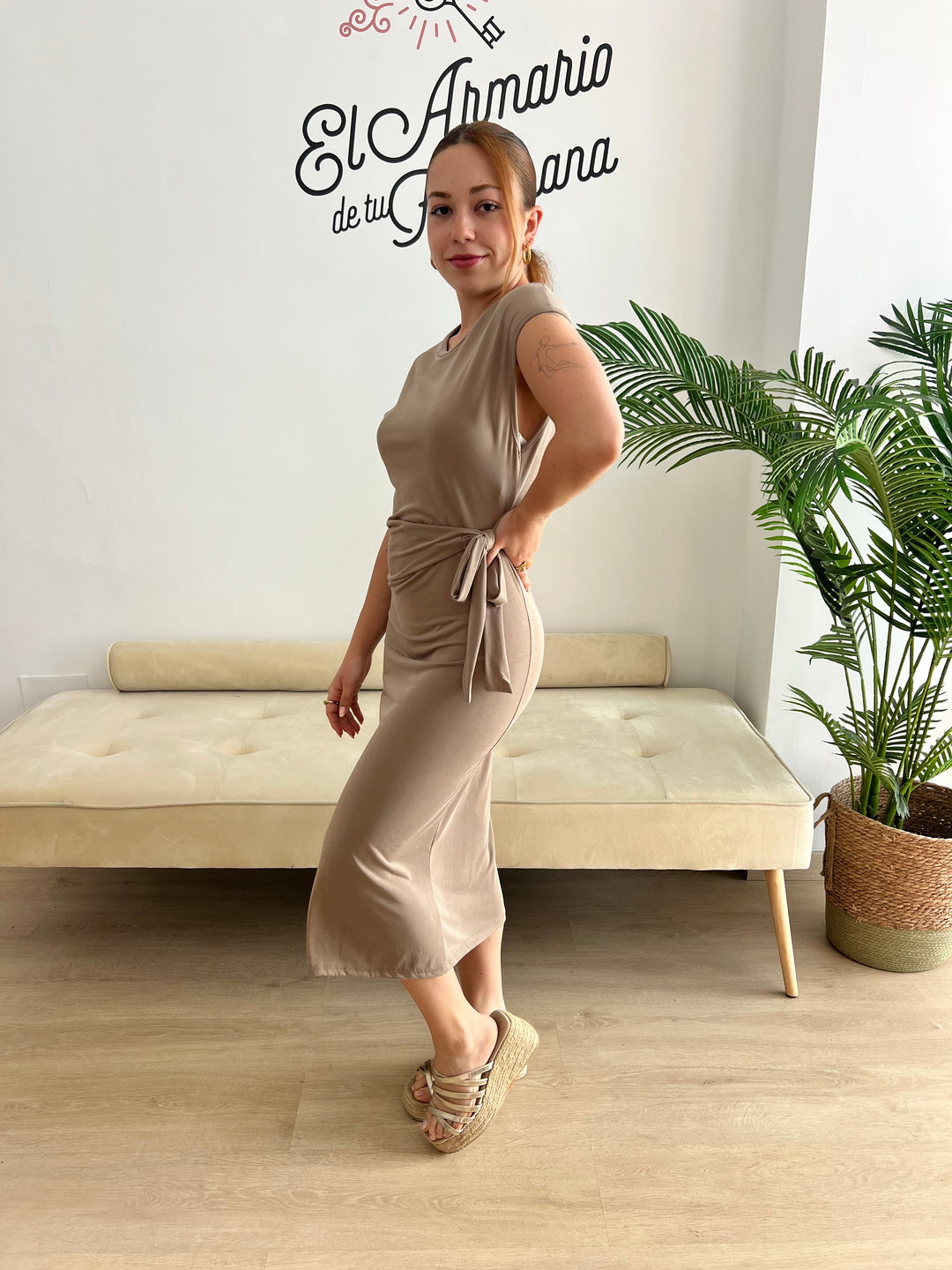 Vestido Margaret beige