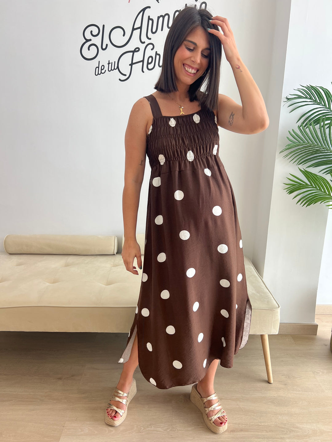 Vestido Samira marrón