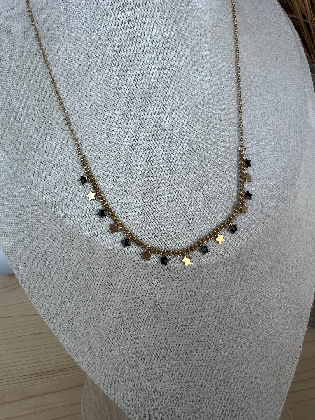 Collar multi stars negro (acero)