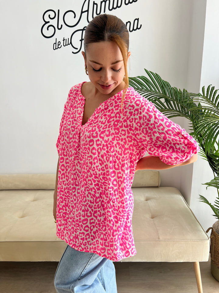 Blusa Elsa fucsia