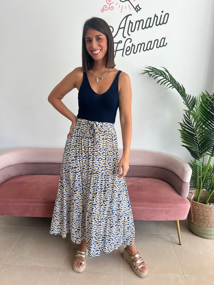 Falda Nina azul marino