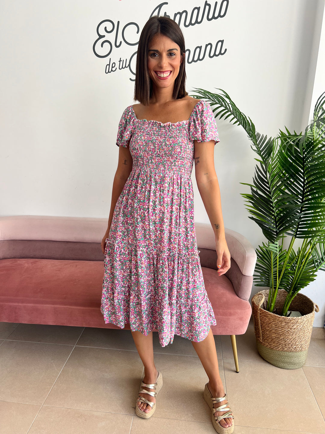 Vestido Nagore rosa