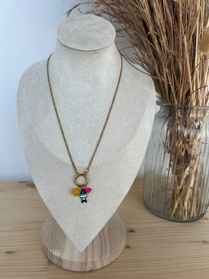 Collar Elio turquesa (acero)