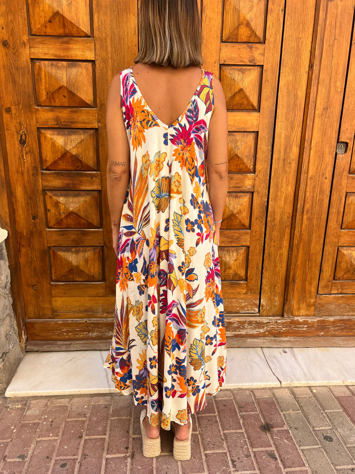 Vestido Violeta beige