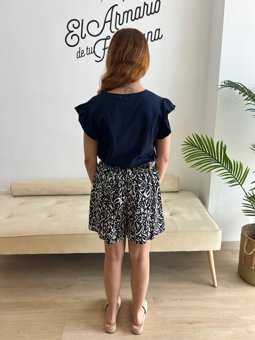 Short Jasmin azul marino