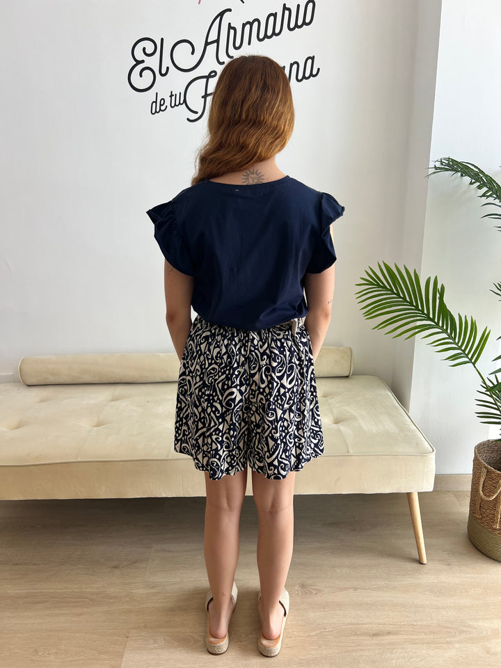 Short Jasmin azul marino