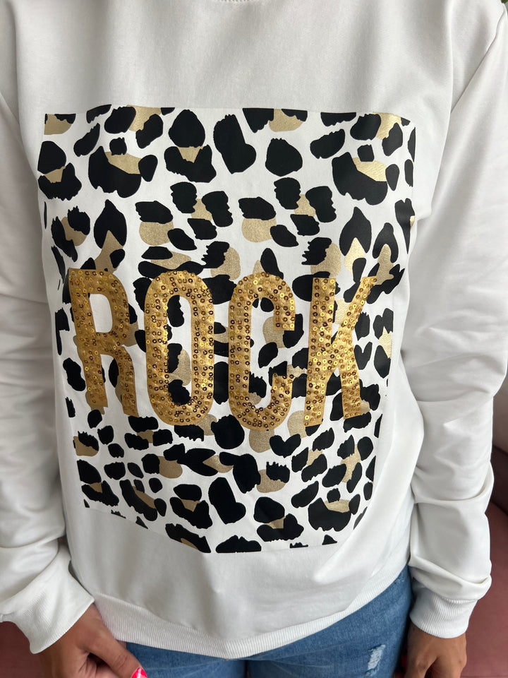 Sudadera Rock blanco