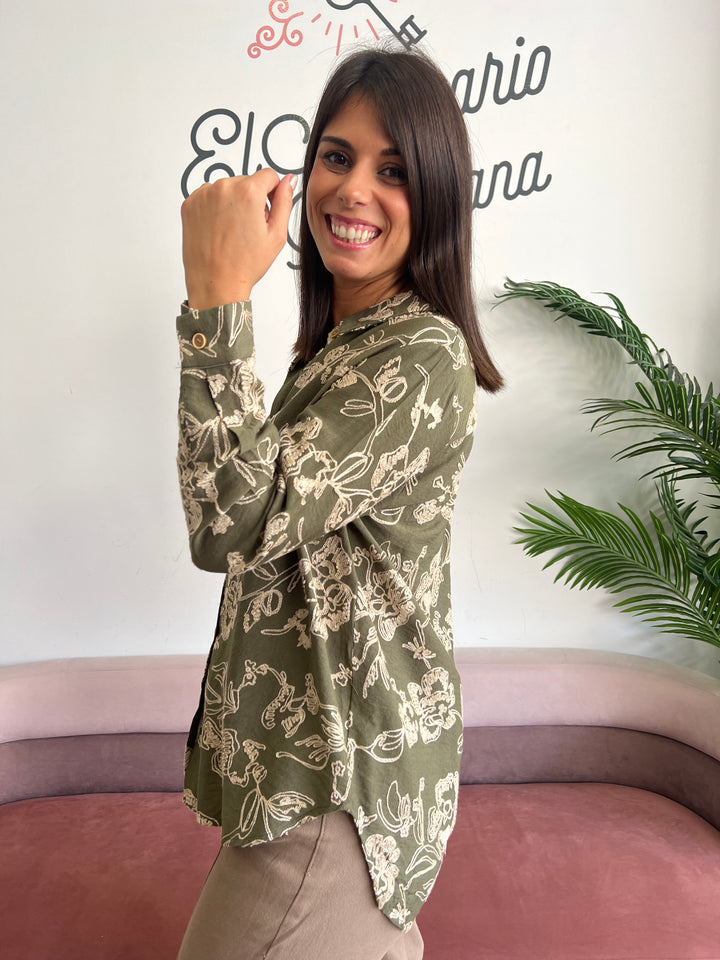 Camisa Alejandra verde militar