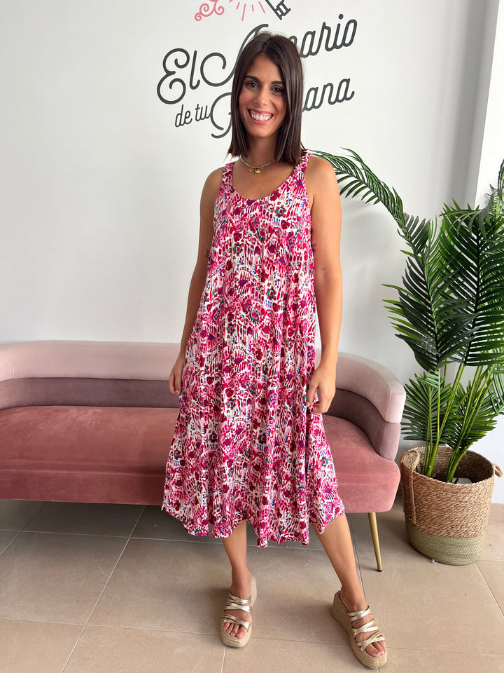 Vestido Francis fucsia