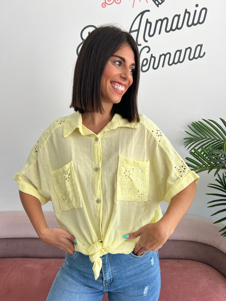 Camisa Martina amarillo claro