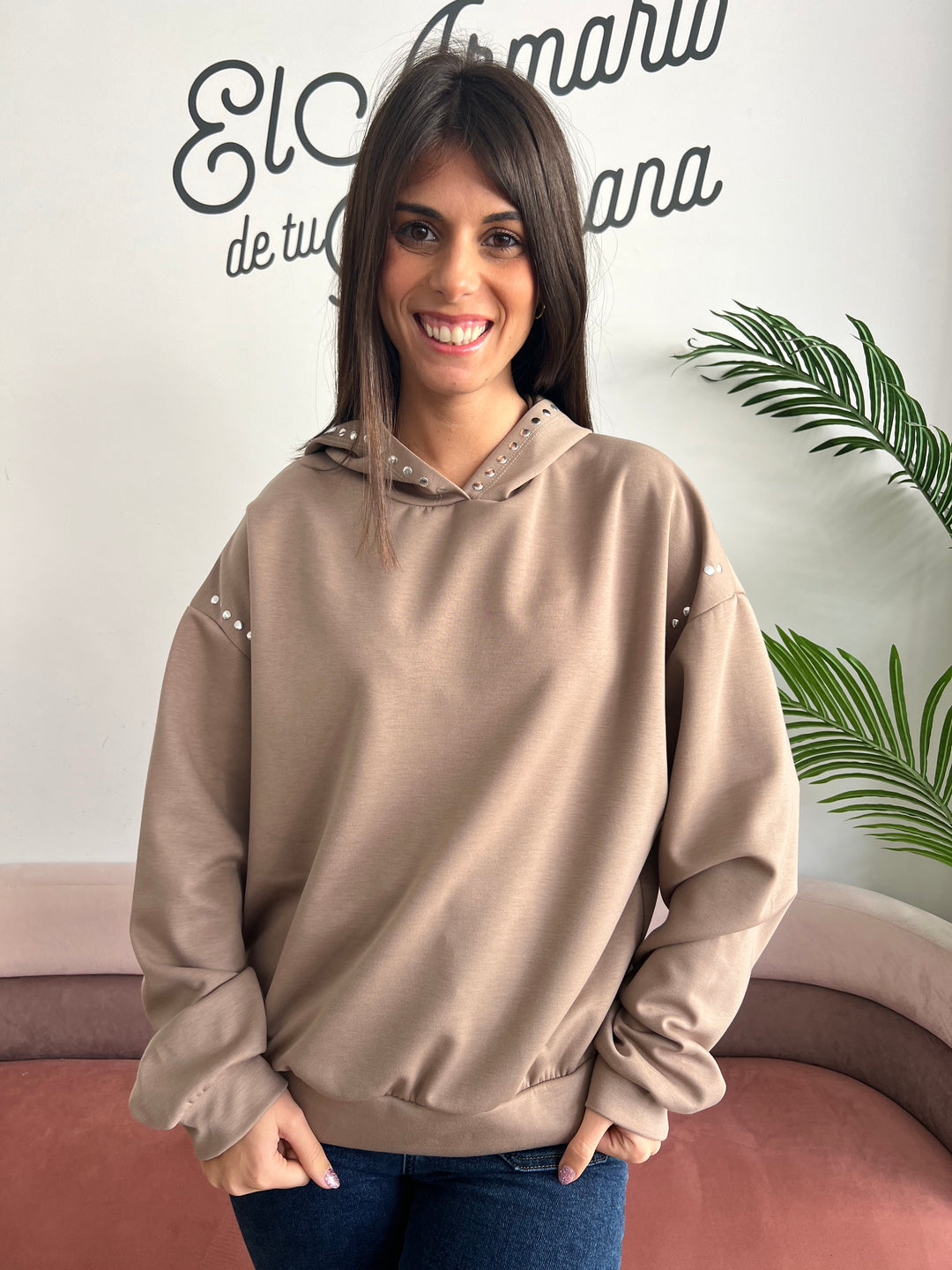 Sudadera Chiara topo