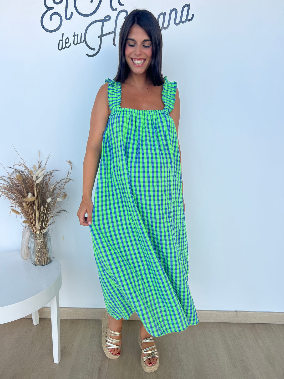 Vestido Vichy flúor