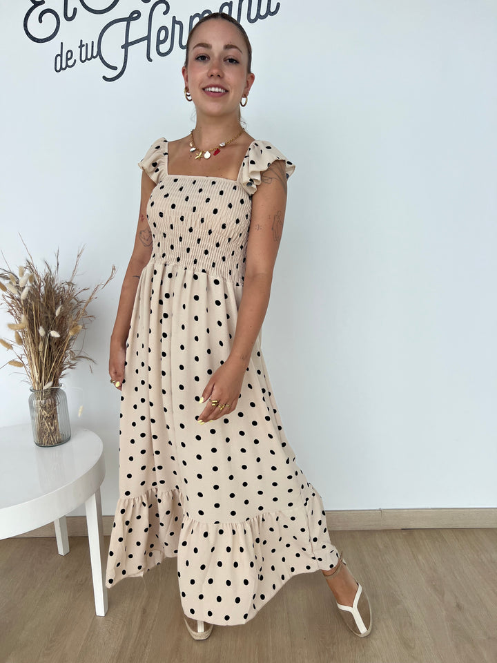 Vestido Violeta beige