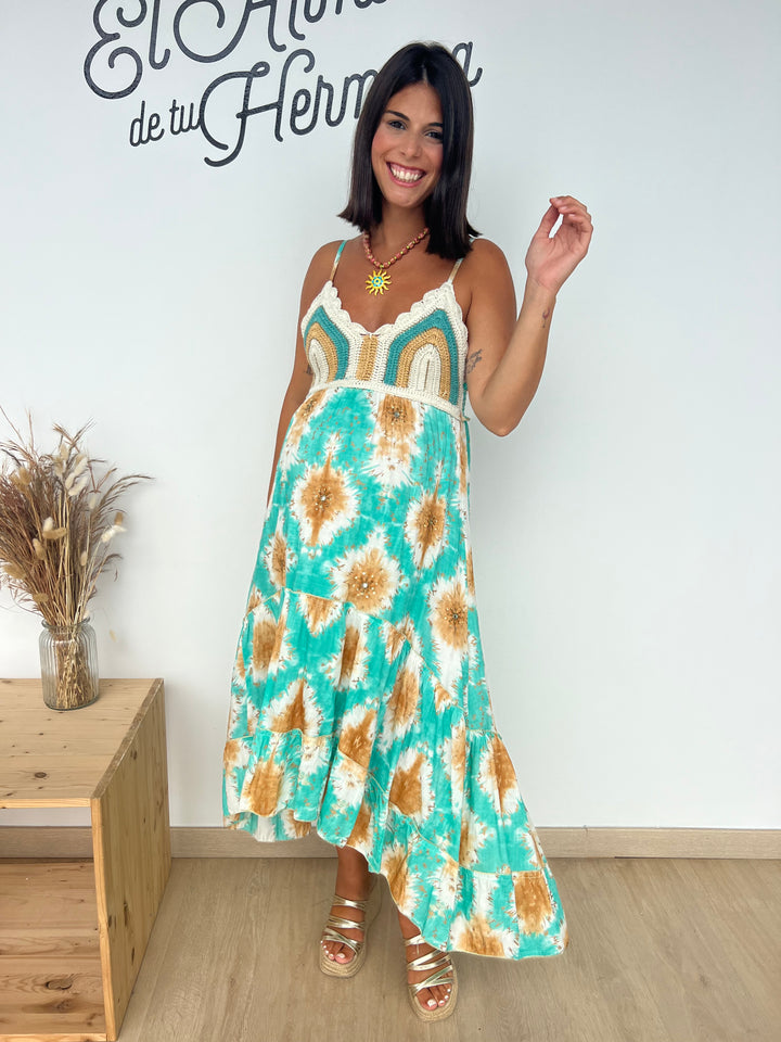 Vestido Devi turquesa