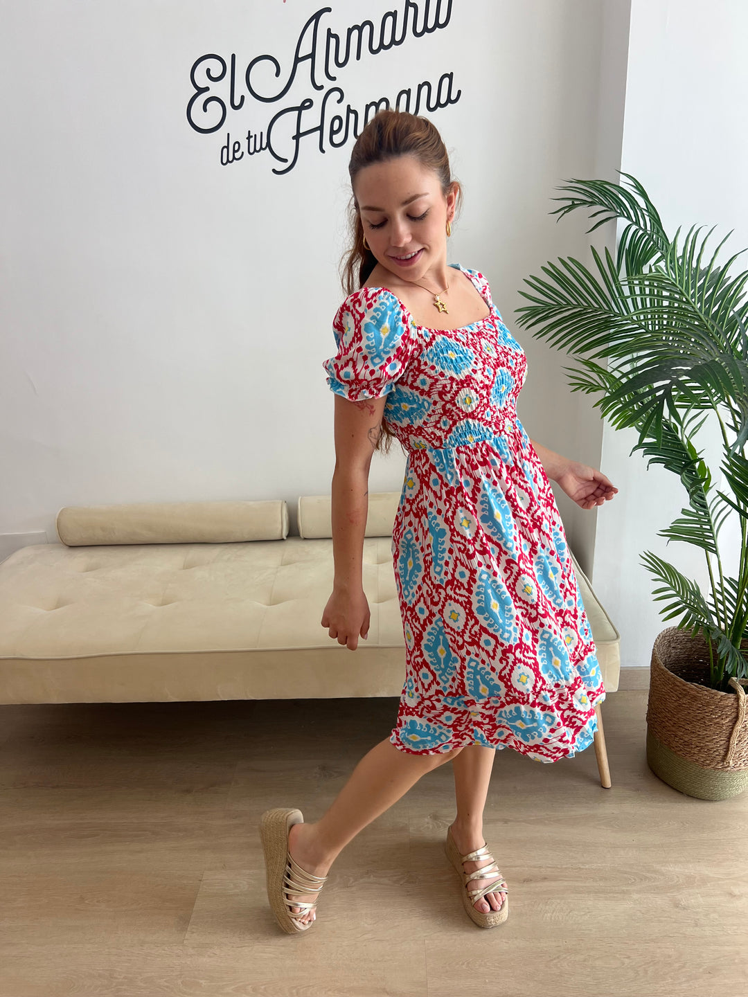 Vestido Candela coral