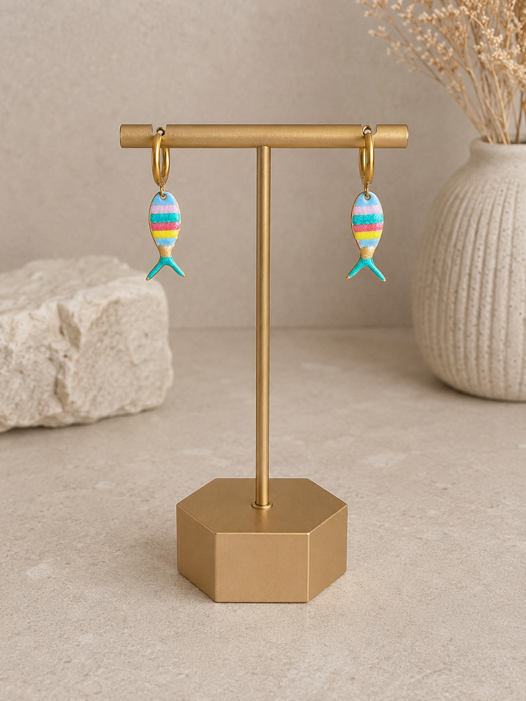 Pendientes Ola (acero)