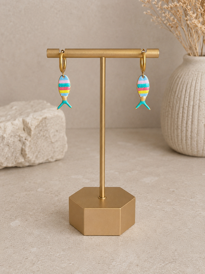 Pendientes Ola (acero)