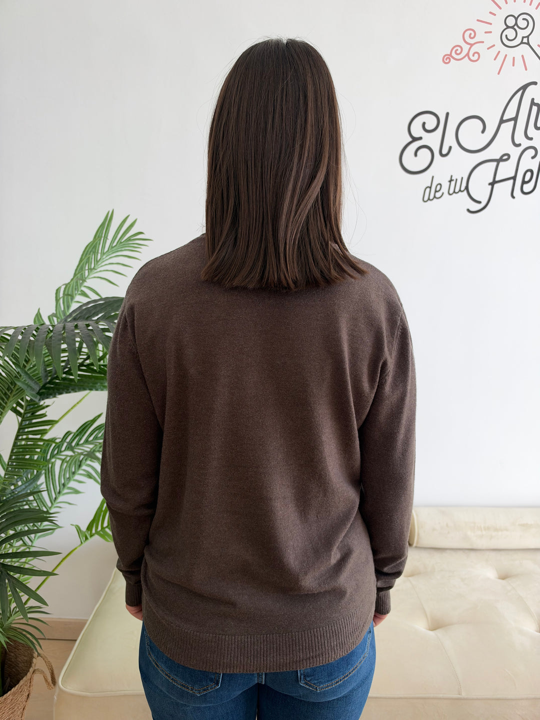 Jersey Linda marrón oscuro