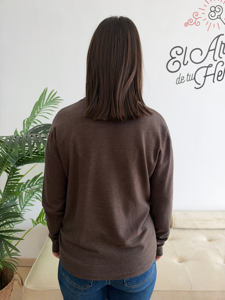 Jersey Linda marrón oscuro