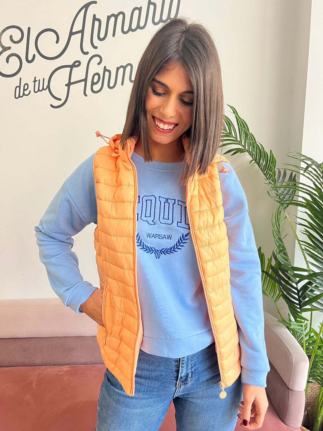 Chaleco Mónica mandarina