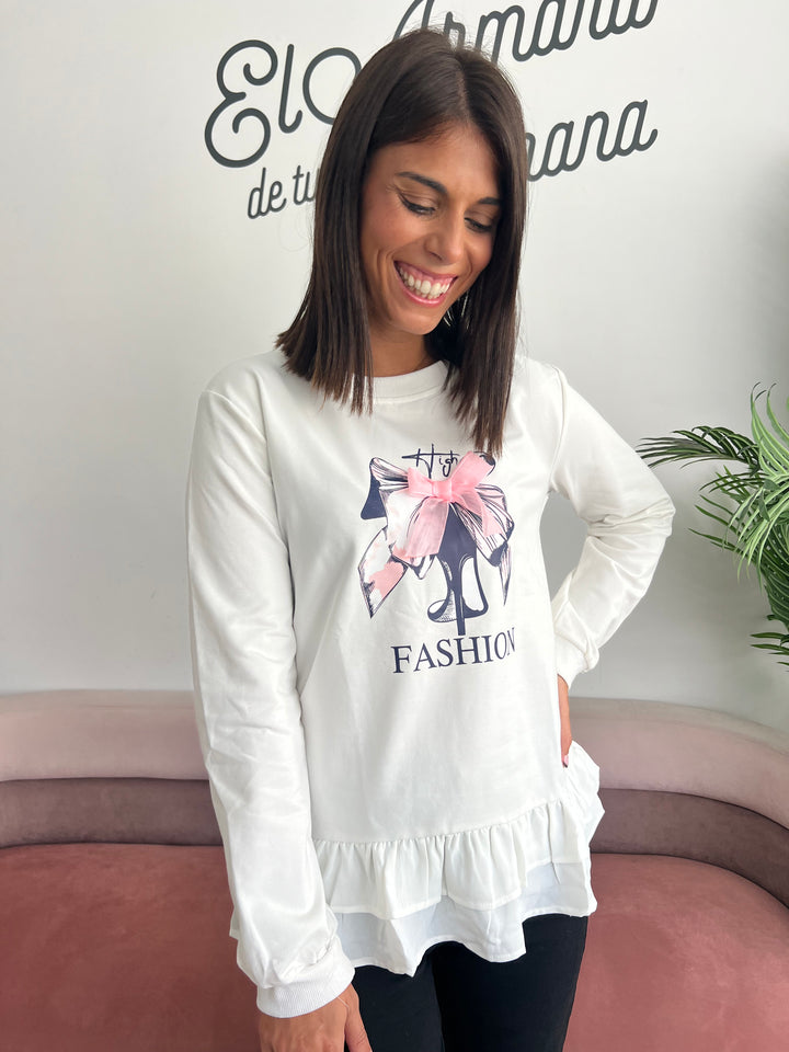 Sudadera Tacón blanco
