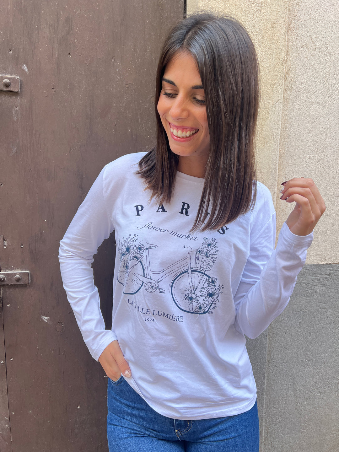 Camiseta París blanco