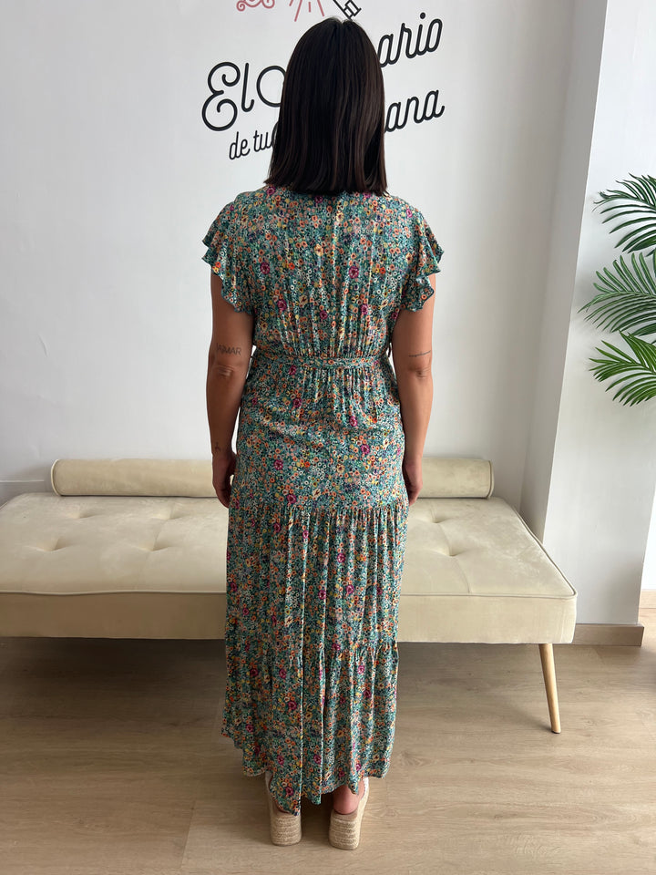 Vestido Chali aguamarina