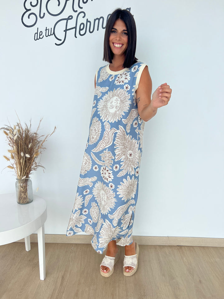 Vestido Saray celeste