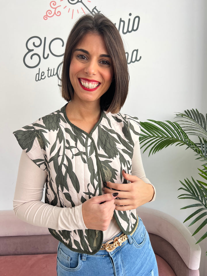 Chaleco Claudia verde oscuro