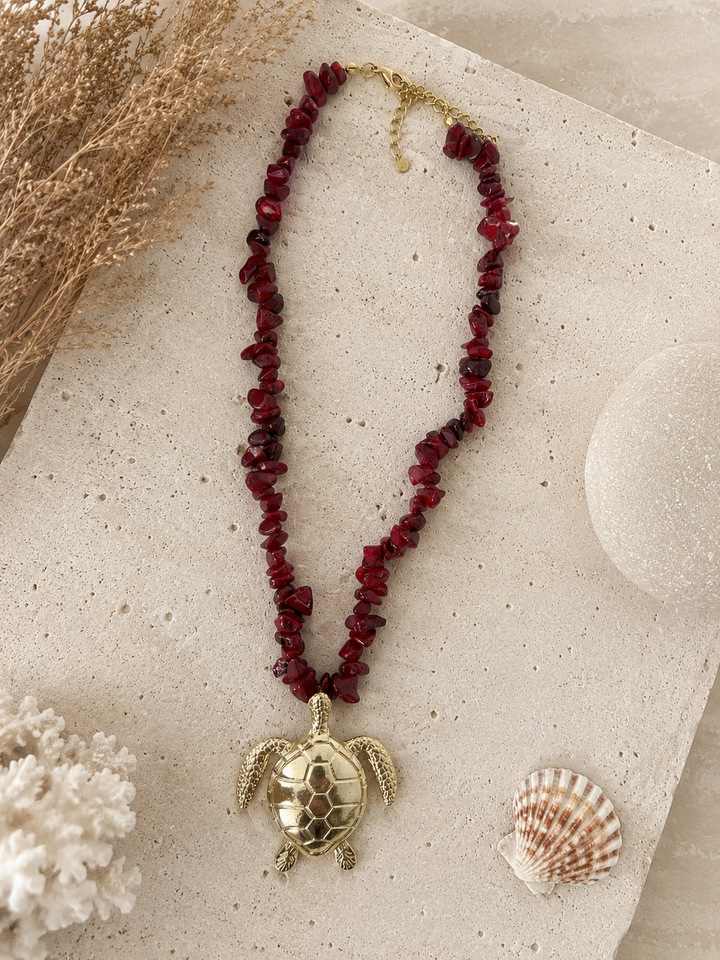 Collar Koa burdeos
