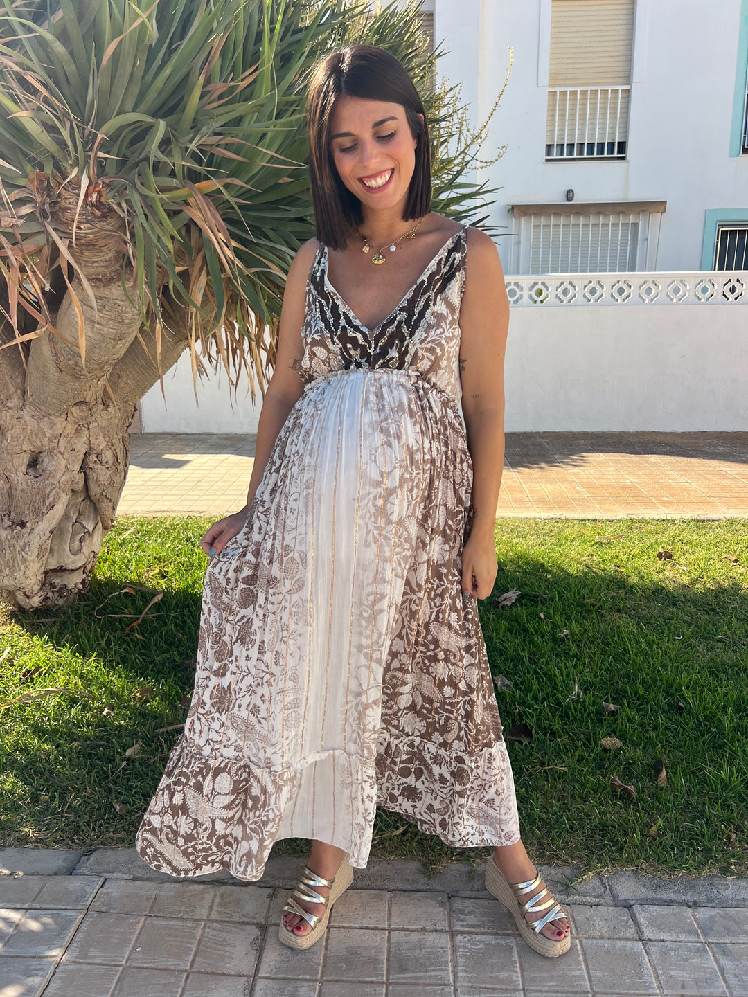 Vestido Menorca marrón