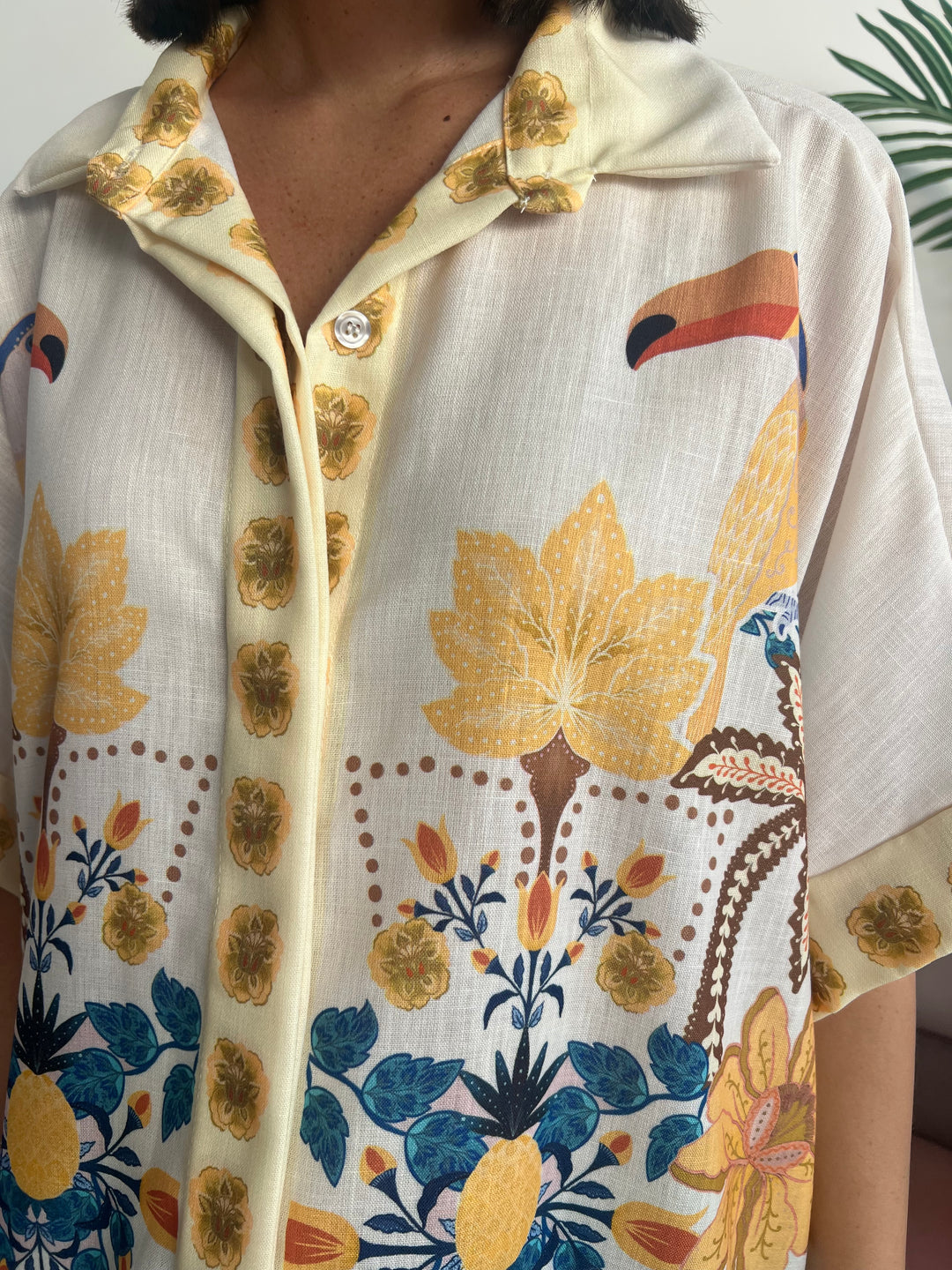 Camisa Tropical amarillo