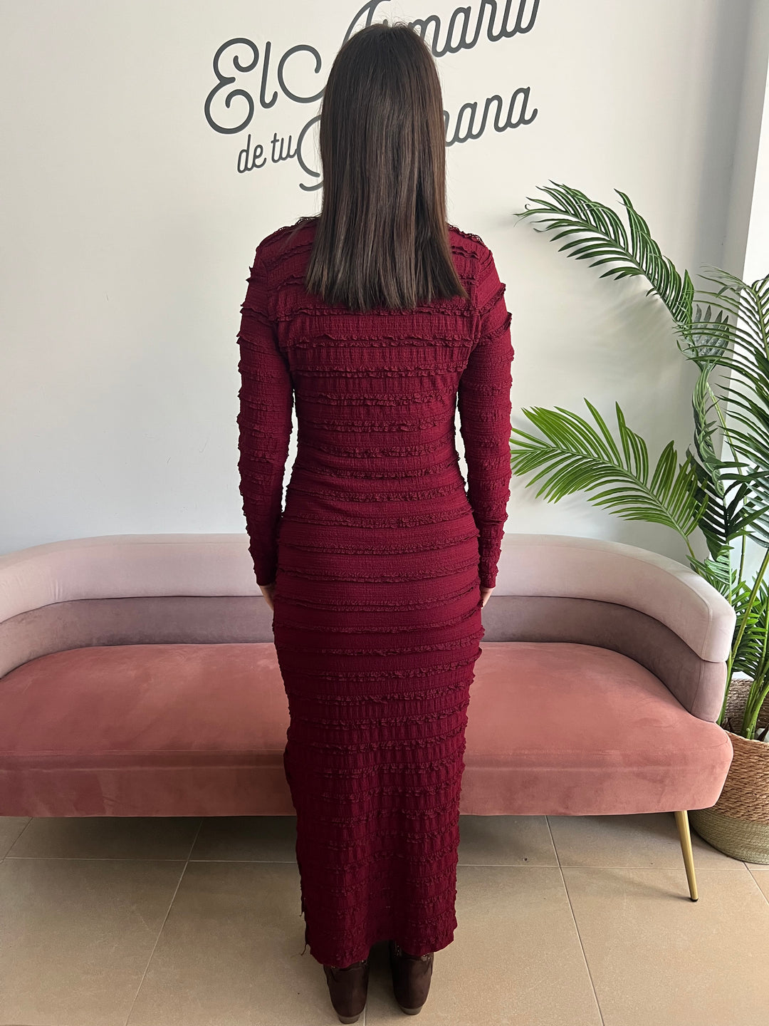 Vestido Margot burdeos