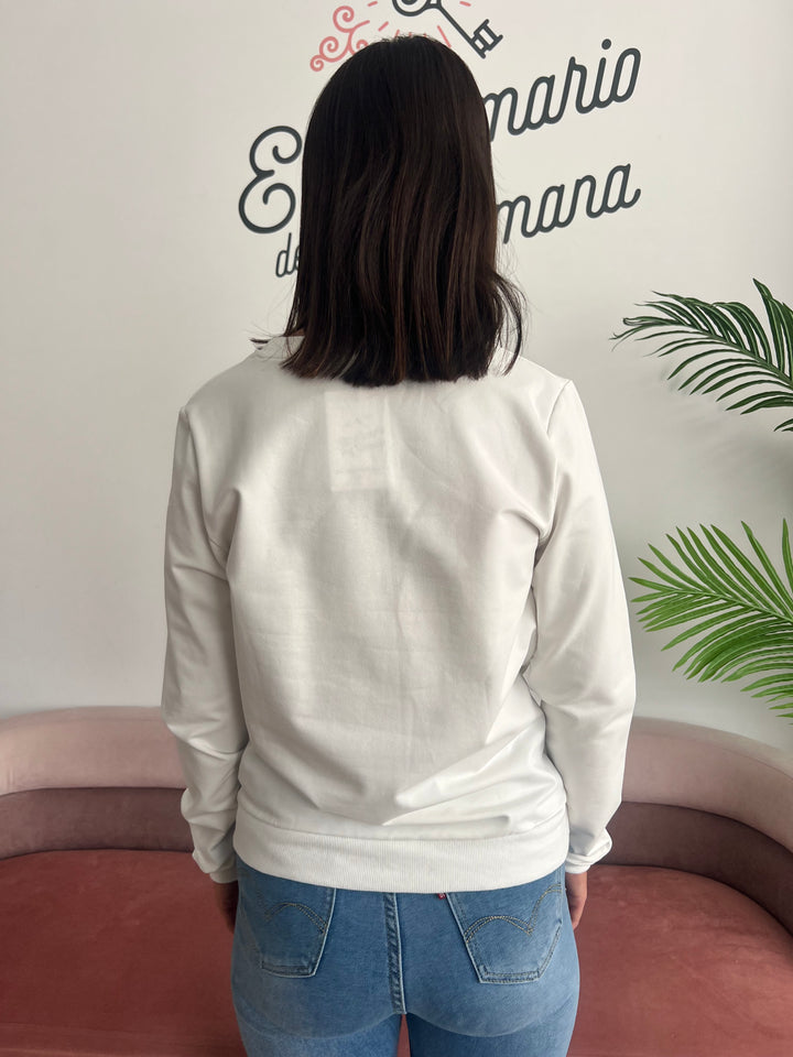 Sudadera Kiss blanco