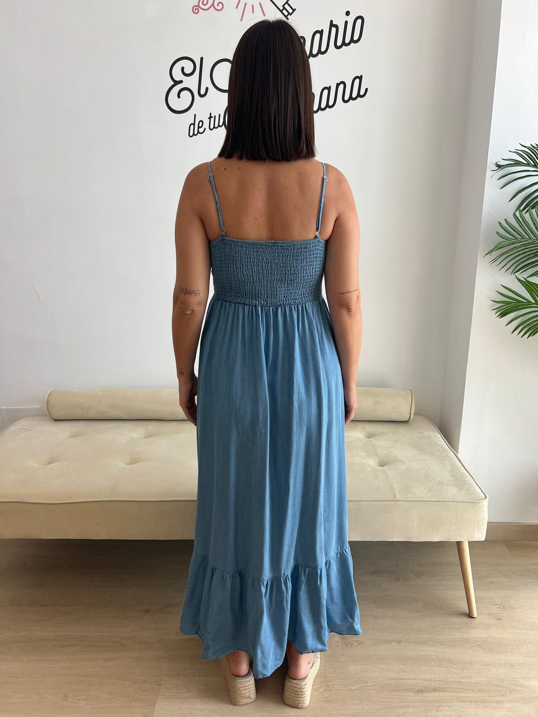 Vestido Adela denim claro