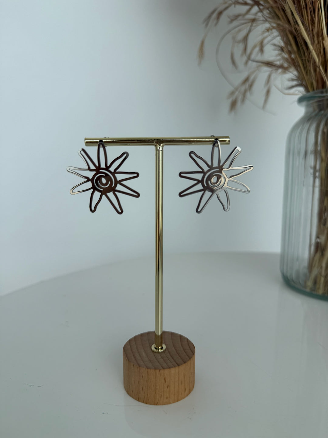 Pendientes Girasol (acero)
