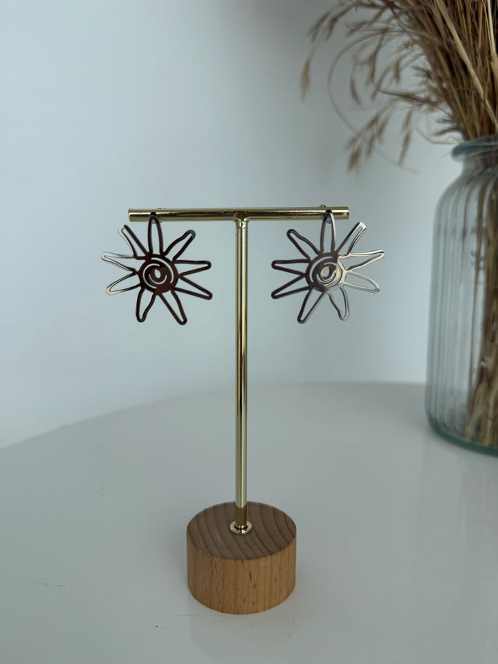 Pendientes Girasol (acero)