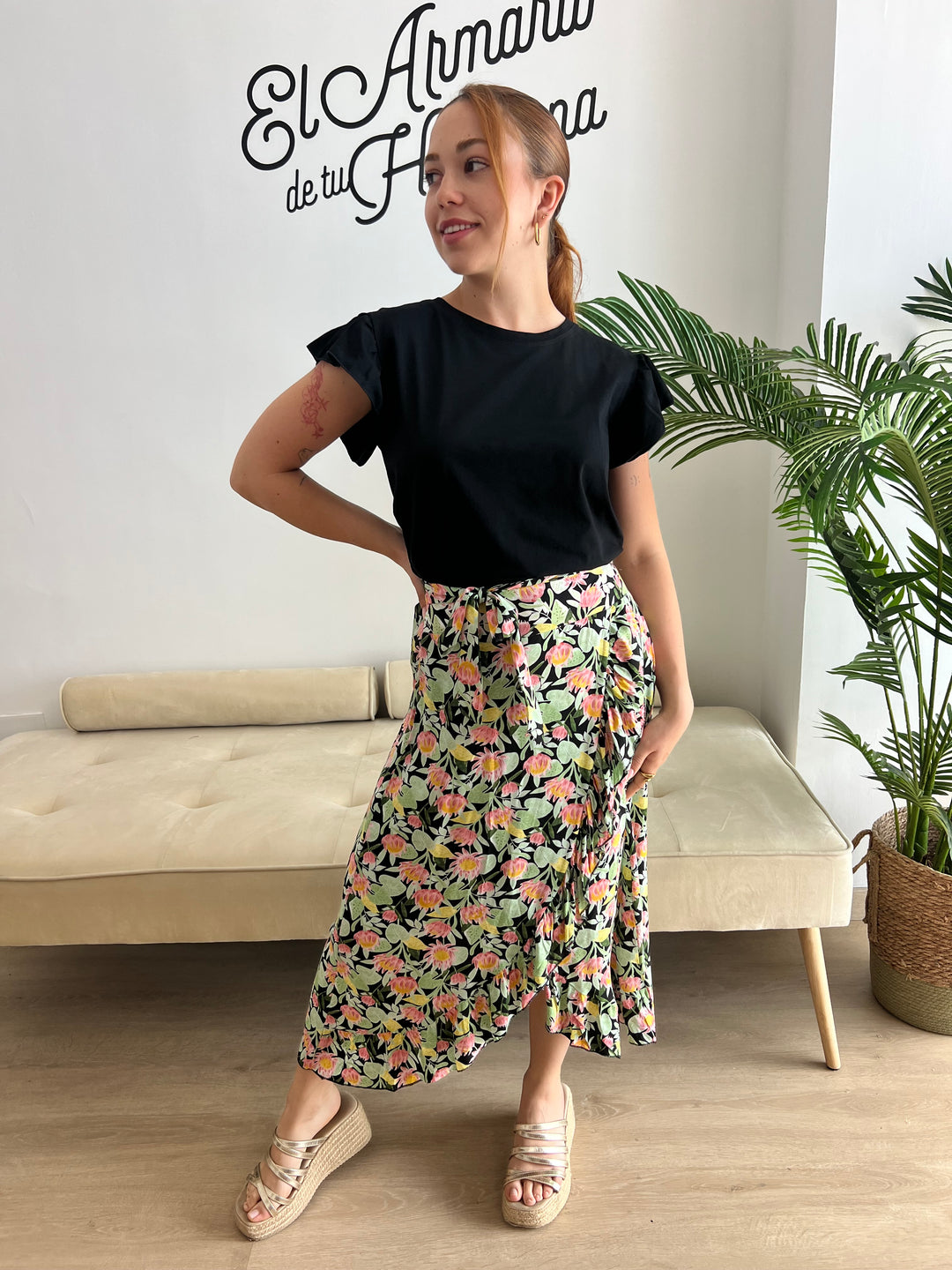 Falda Pamela negro