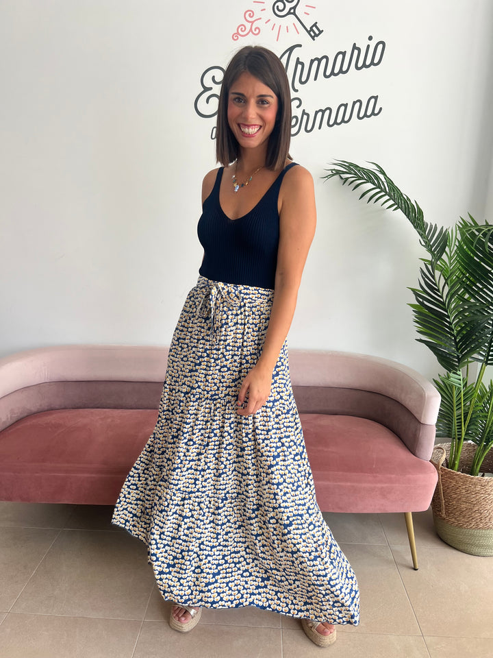 Falda Nina azul marino