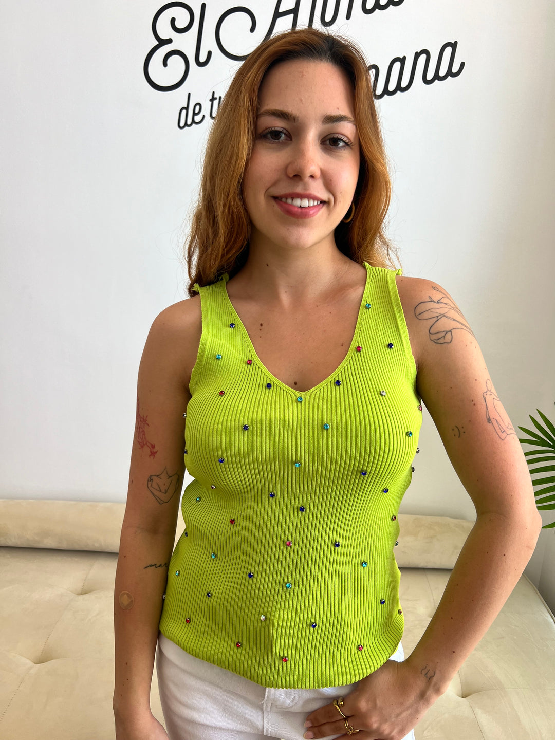 Top Lina verde