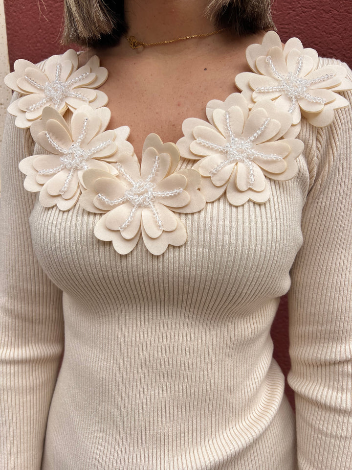 Vestido Abigail beige