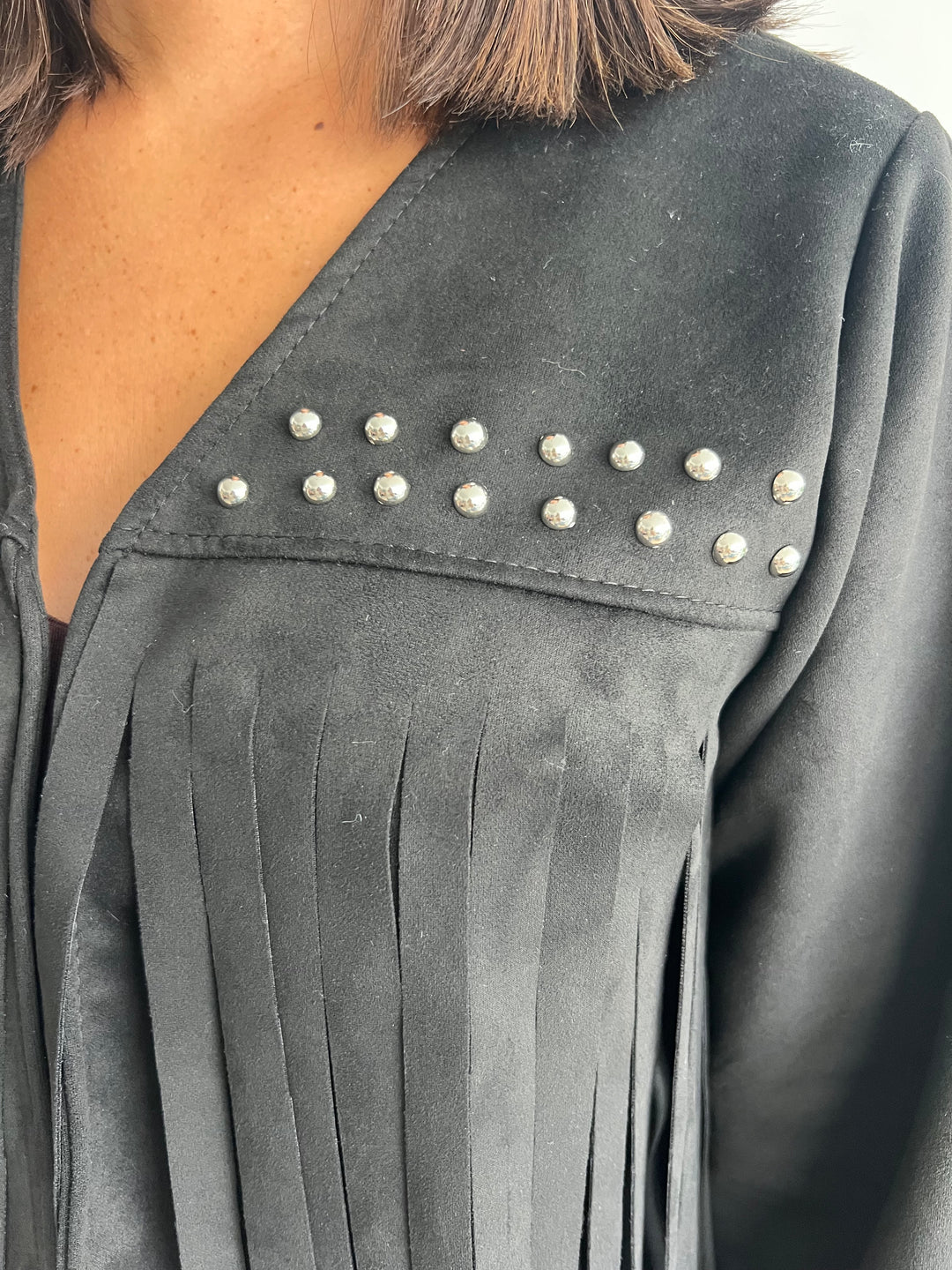 Chaqueta Flecos negro
