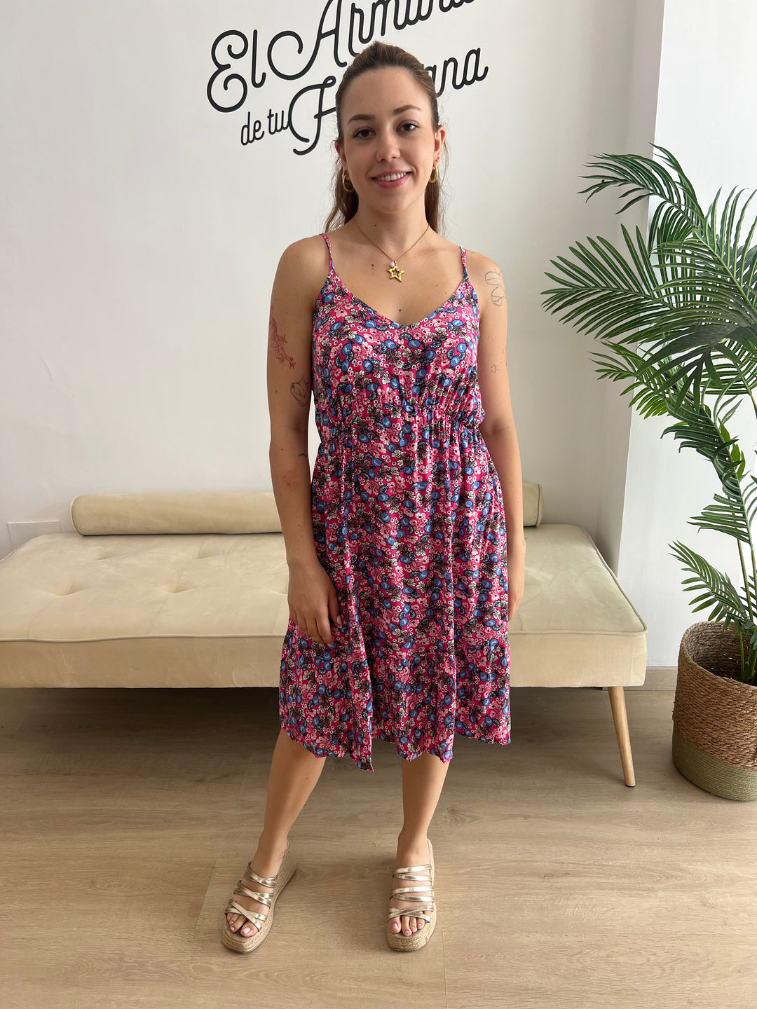 Vestido Anita fucsia