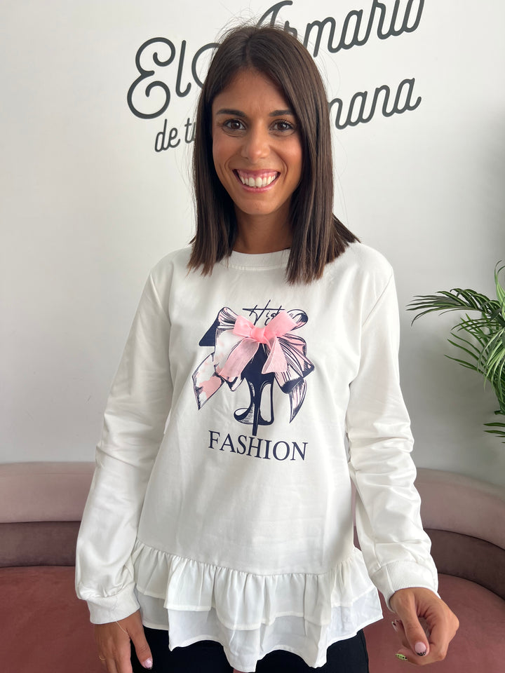 Sudadera Tacón blanco