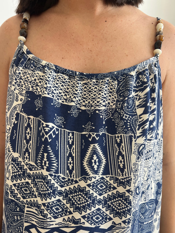 Vestido Bela azul marino