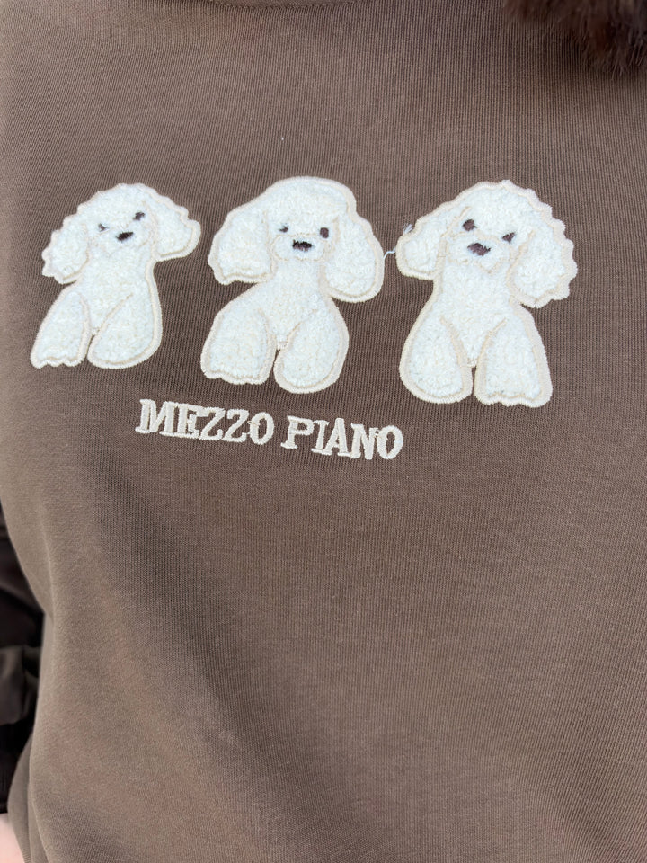 Sudadera Piano marrón