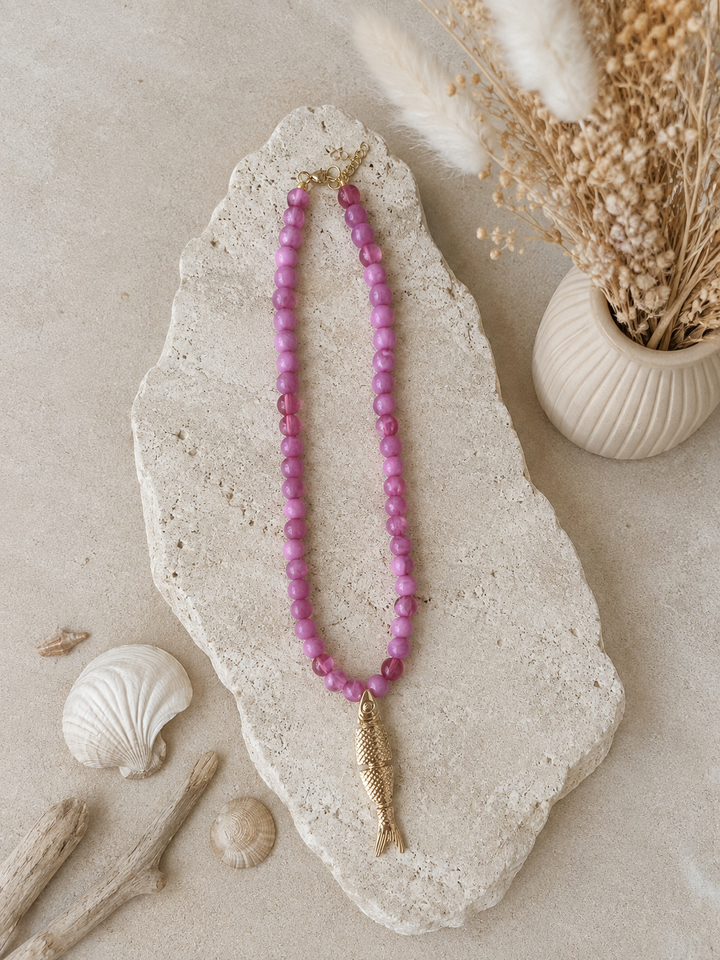Collar Fish rosa