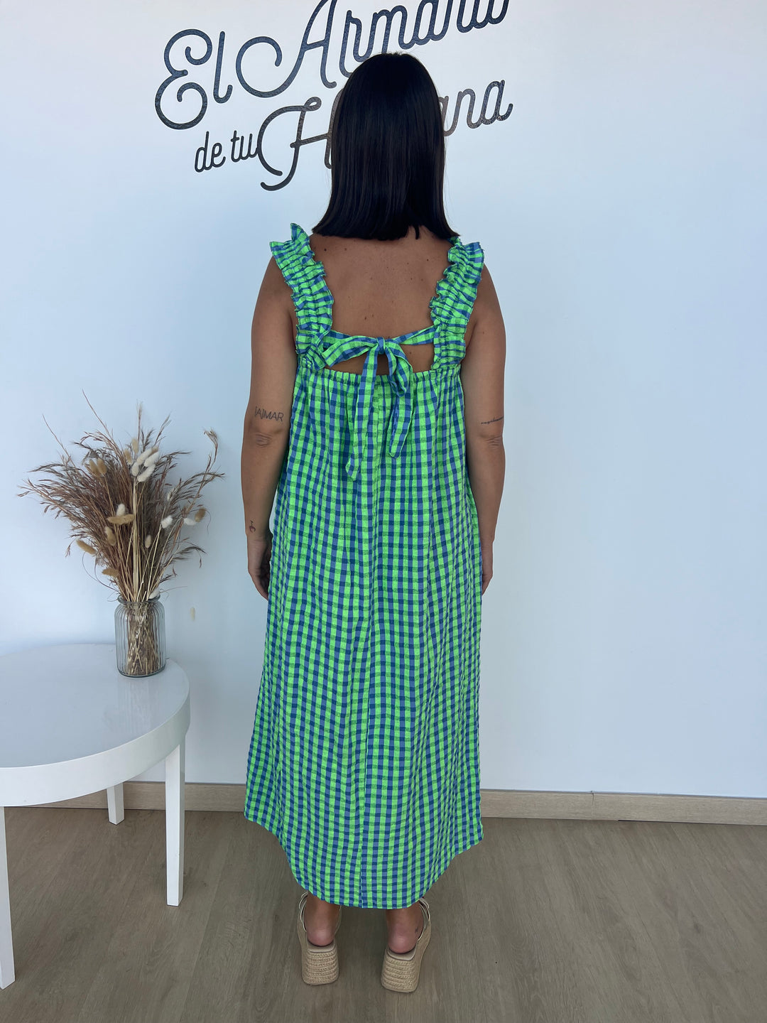 Vestido Vichy flúor