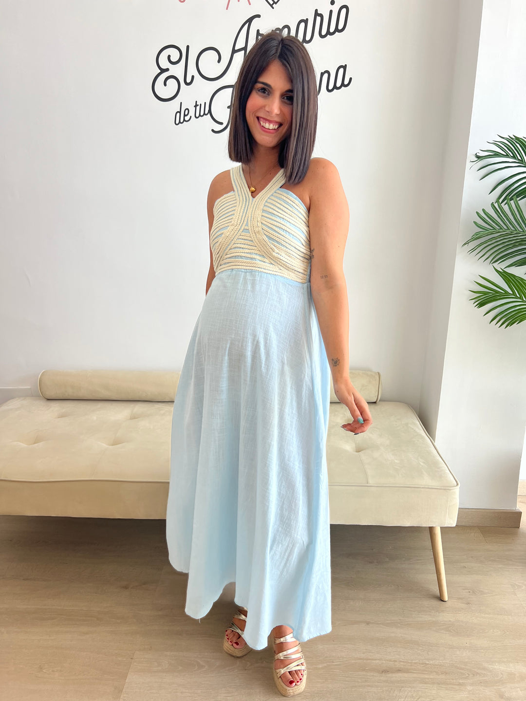 Vestido Tina celeste