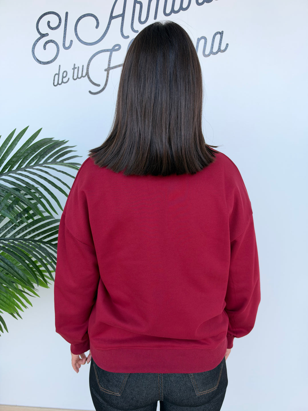 Sudadera Club burdeos